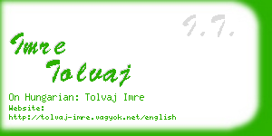 imre tolvaj business card